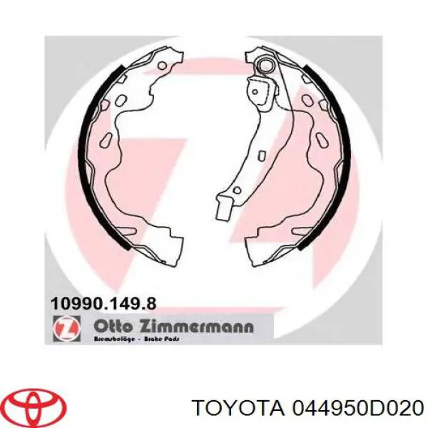 Колодки гальмові задні, барабанні Toyota 044950D020 ціна, від 16.71 USD