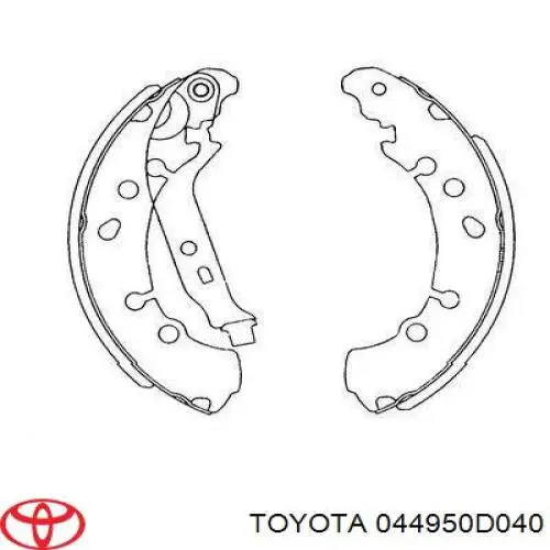 Колодки гальмові задні, барабанні 044950D040 Toyota