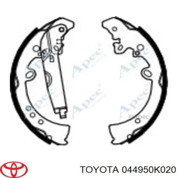Гальма робочі задні ножні і гальмівні барабани Toyota 044950K020