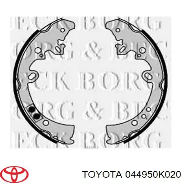 044950K020 Toyota Колодки гальмівні задні, барабанні