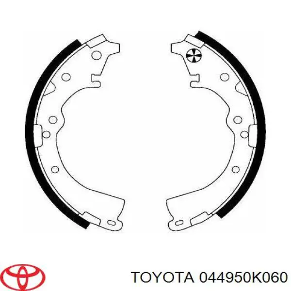 044950K060 Toyota Колодки тормозные задние, барабанные (Диаметр: 254 мм)