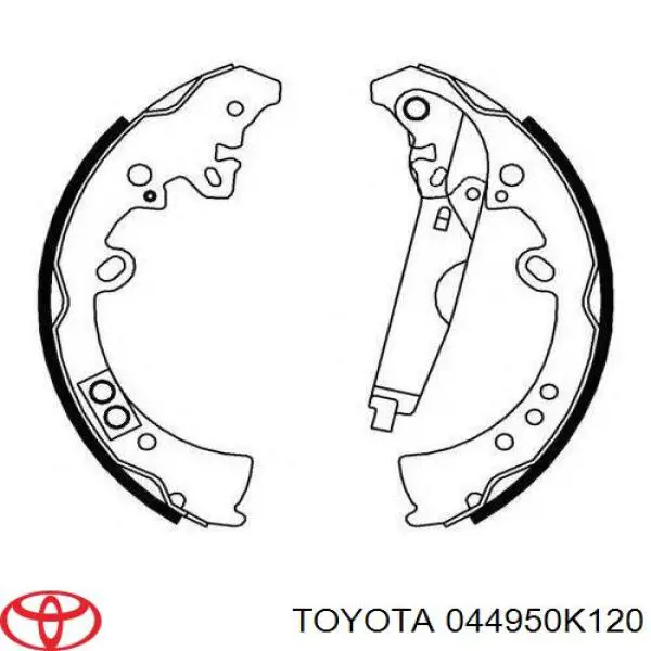 Колодки гальмові задні, барабанні Toyota 044950K120 ціна, від 49.56 USD
