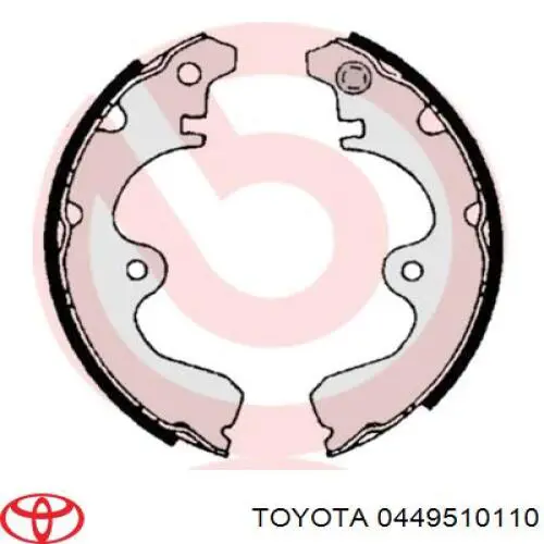 0449510110 Toyota Колодки гальмівні задні, барабанні