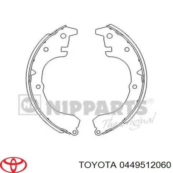 Колодки гальмові задні, барабанні 0449512060 Toyota