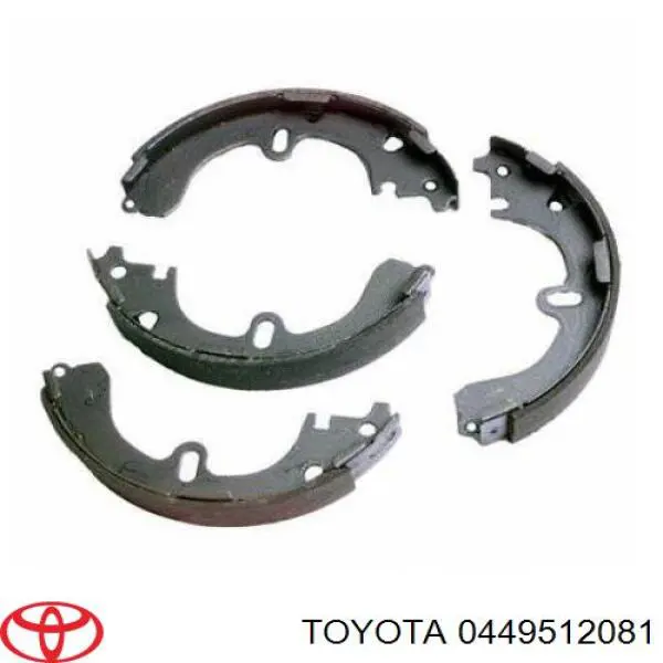 Колодки гальмові задні, барабанні 0449512081 Toyota