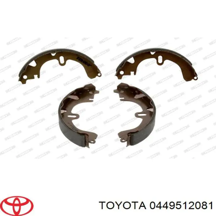 0449512081 Toyota Колодки гальмівні задні, барабанні