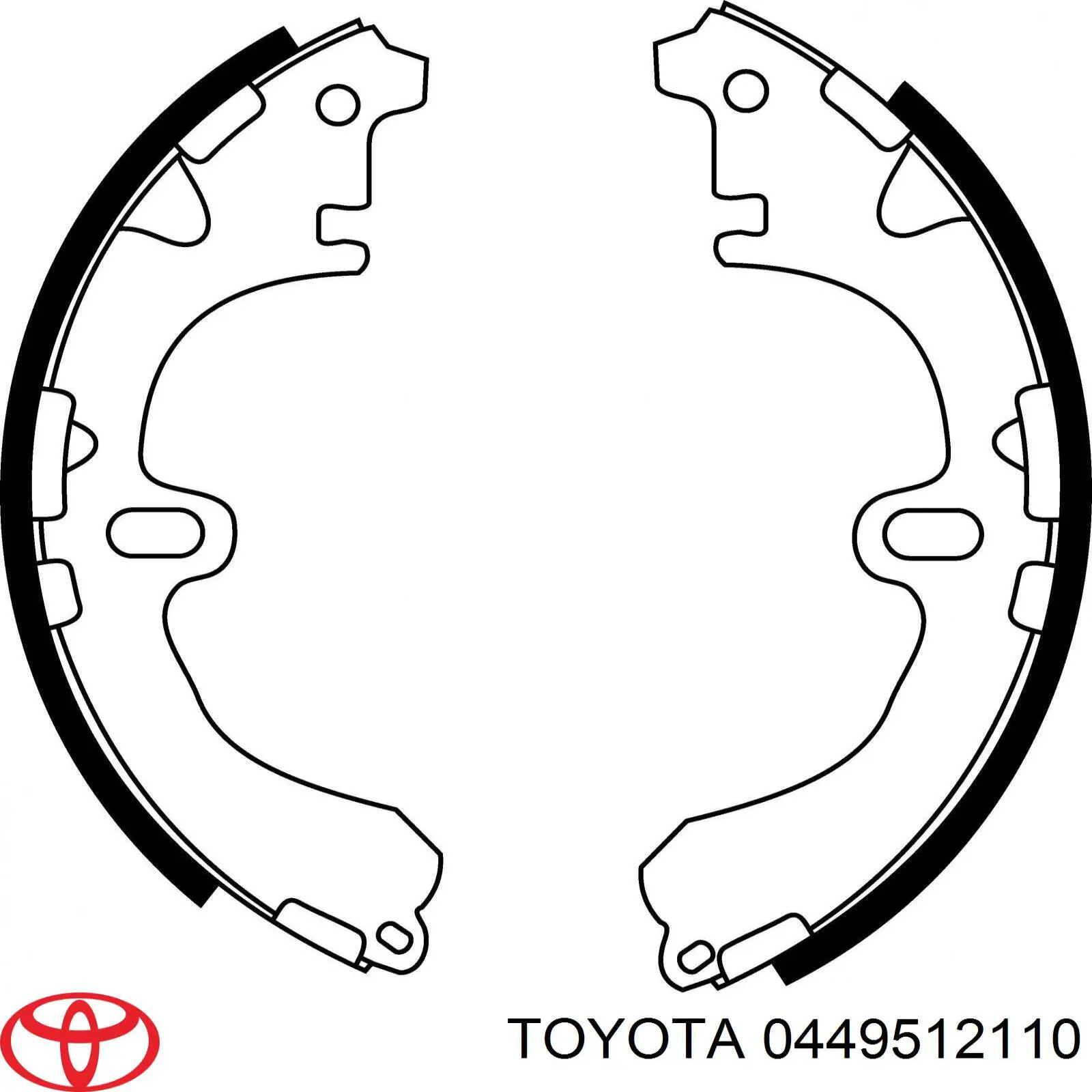 0449512110 Toyota колодки гальмові задні, барабанні