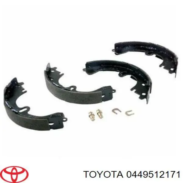 Колодки гальмові задні, барабанні 0449512171 Toyota