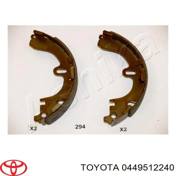 Колодки гальмові задні, барабанні 449512210 Toyota
