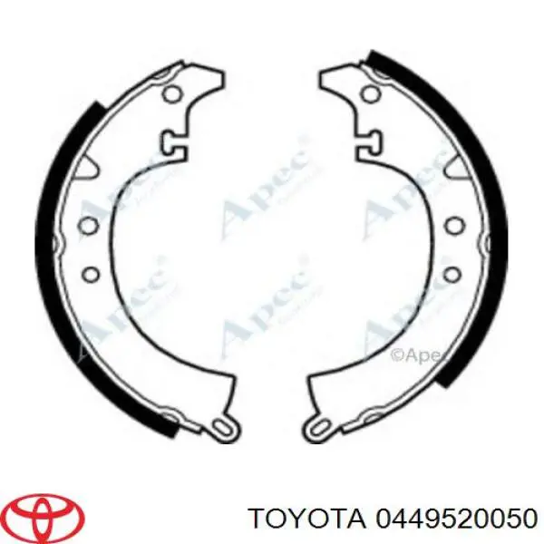 Колодки гальмові задні, барабанні Toyota 0449520050 ціна, від 25.51 USD