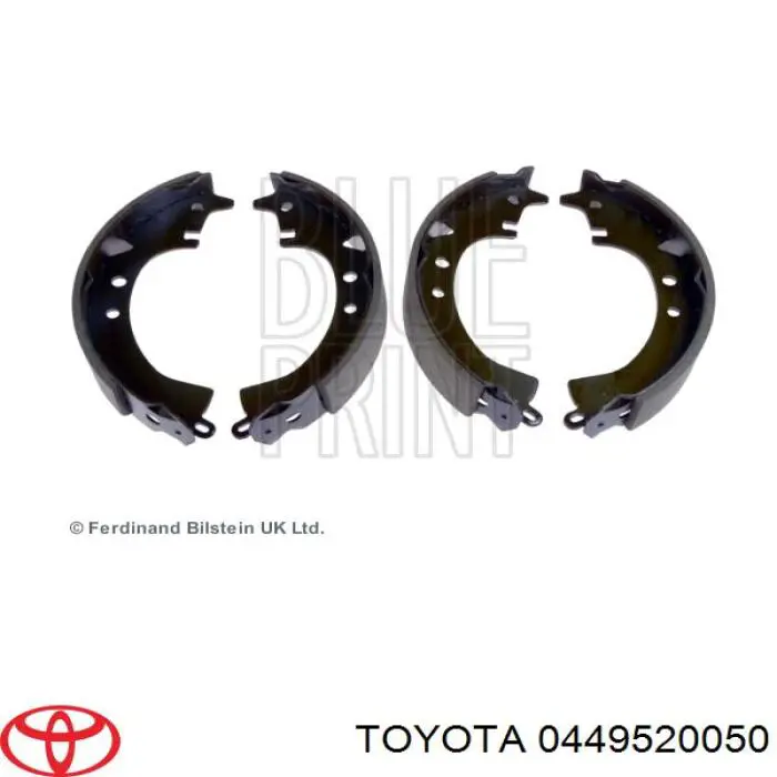 Колодки гальмові задні, барабанні 0449520050 Toyota