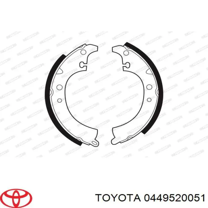 0449520051 Toyota колодки гальмові задні, барабанні