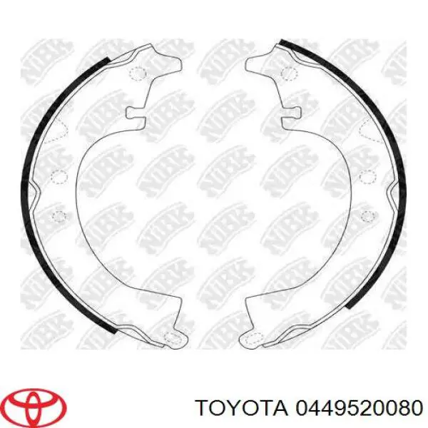 Колодки гальмові задні, барабанні 0449520080 Toyota