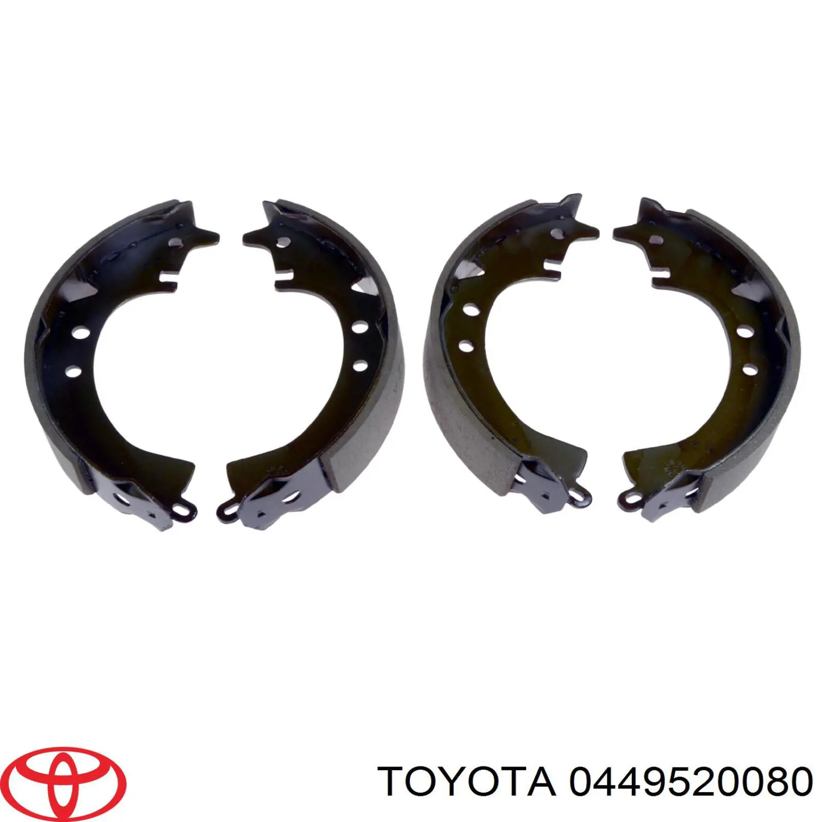 0449520080 Toyota Колодки гальмівні задні, барабанні