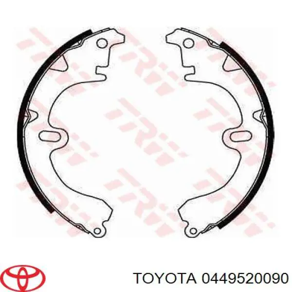 Колодки гальмові задні, барабанні 0449520090 Toyota