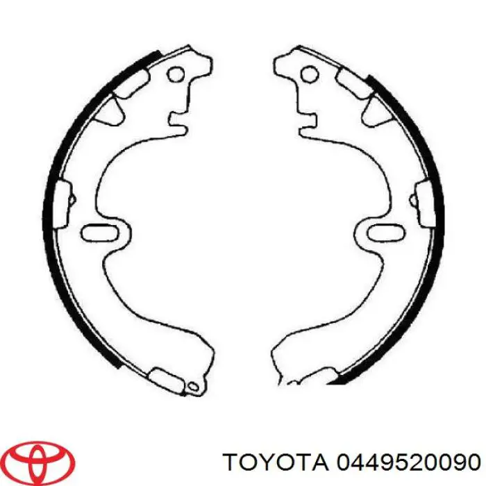Гальма робочі задні ножні і гальмівні барабани Toyota 0449520090