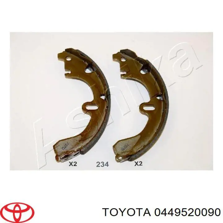 Колодки гальмові задні, барабанні Toyota 0449520090 ціна, від 14.90 USD