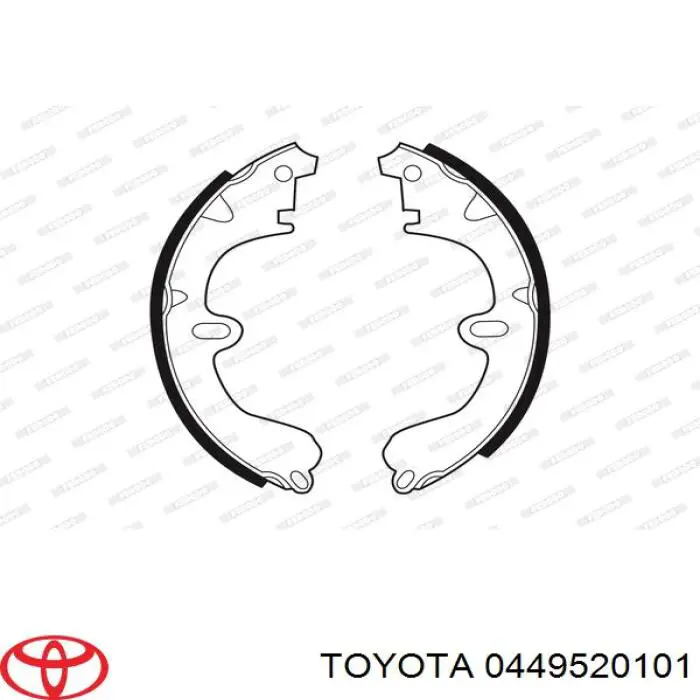 Колодки гальмові задні, барабанні 0449520101 Toyota