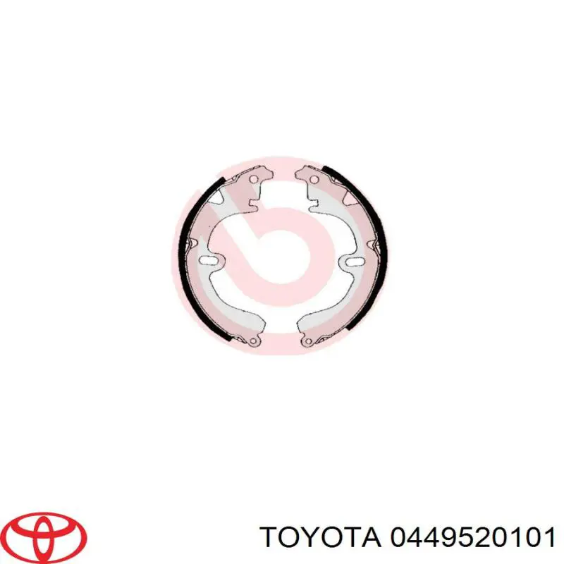 Гальма робочі задні ножні і гальмівні барабани Toyota 0449520101
