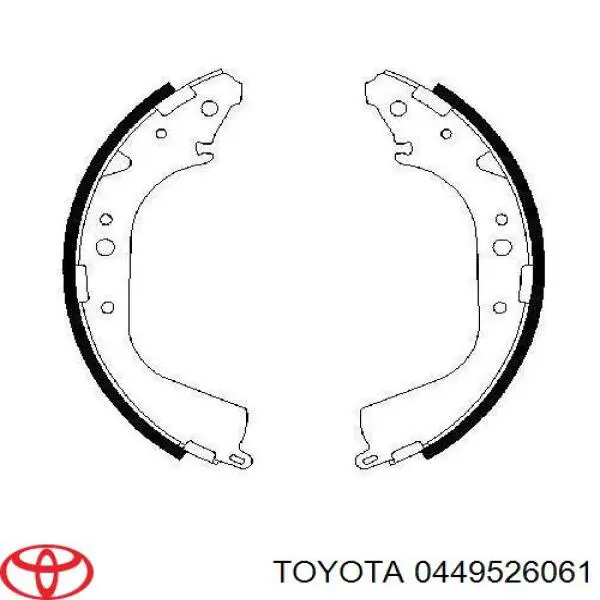 0449526061 Toyota колодки гальмові задні, барабанні