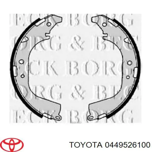 0449526100 Toyota колодки гальмові задні, барабанні