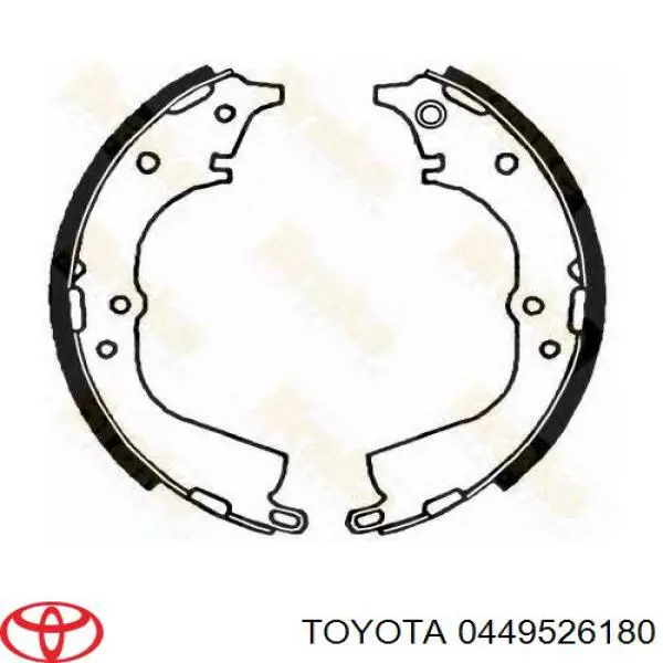 Колодки гальмові задні, барабанні Toyota 0449526180 ціна, від 37.96 USD