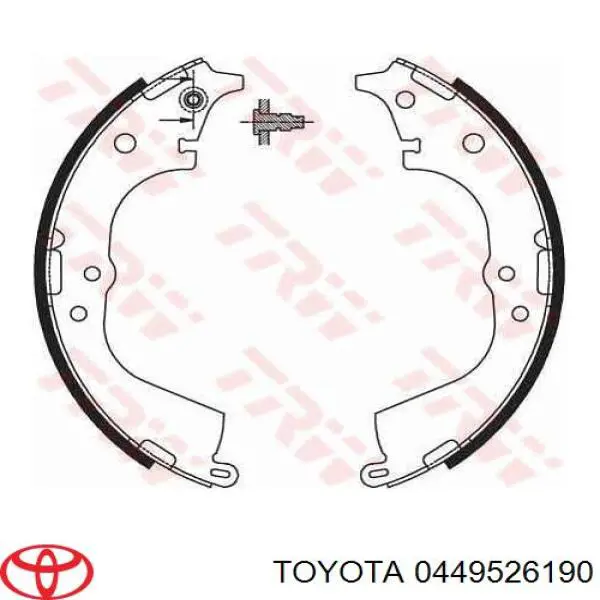 Колодки гальмові задні, барабанні 0449526190 Toyota