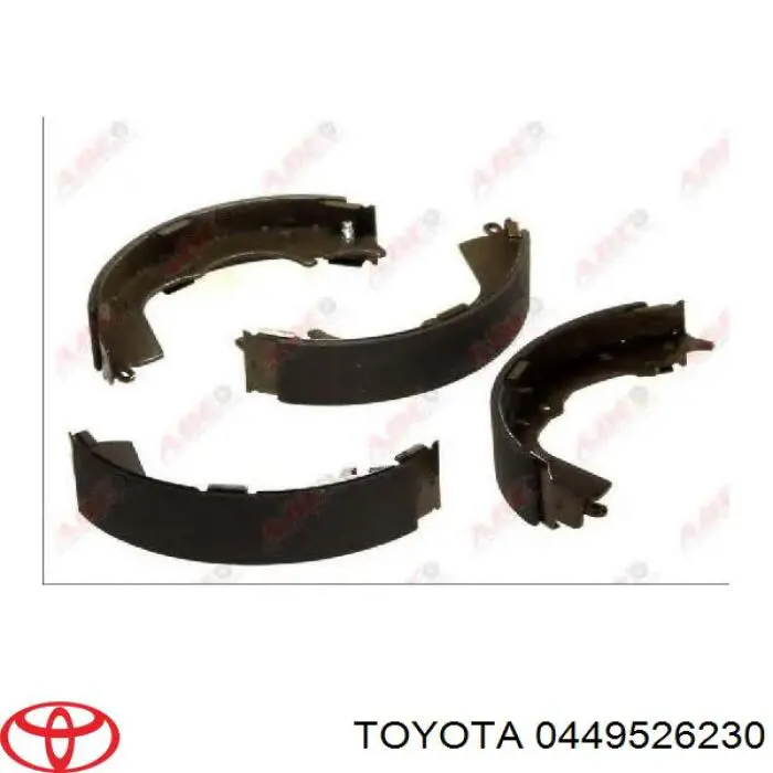 Колодки гальмові задні, барабанні 0449526230 Toyota