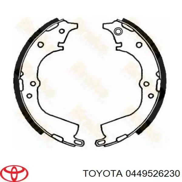 Купити 0449526230 Toyota Колодки гальмові задні, барабанні