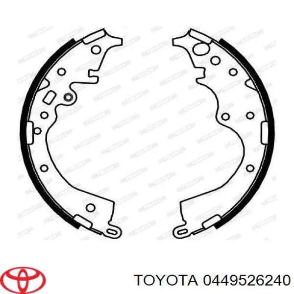 0449526240 Toyota Колодки гальмівні задні, барабанні