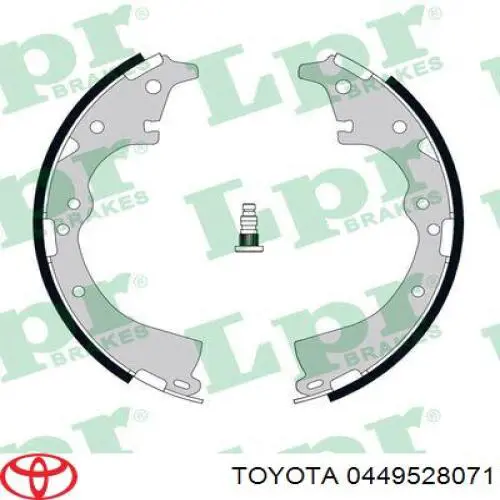 Колодки гальмові задні, барабанні Toyota 0449528071 ціна, від 19.92 USD