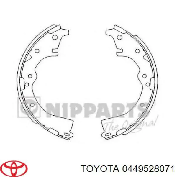 Купити 0449528071 Toyota Колодки гальмові задні, барабанні