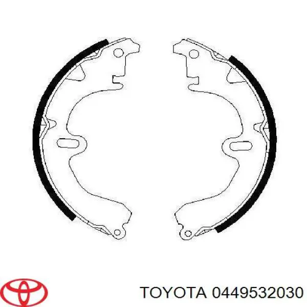 0449532030 Toyota колодки гальмові задні, барабанні