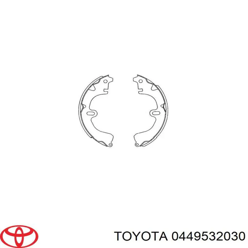 Колодки гальмові задні, барабанні 0449532030 Toyota