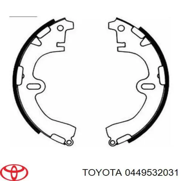 0449532031 Toyota колодки гальмові задні, барабанні