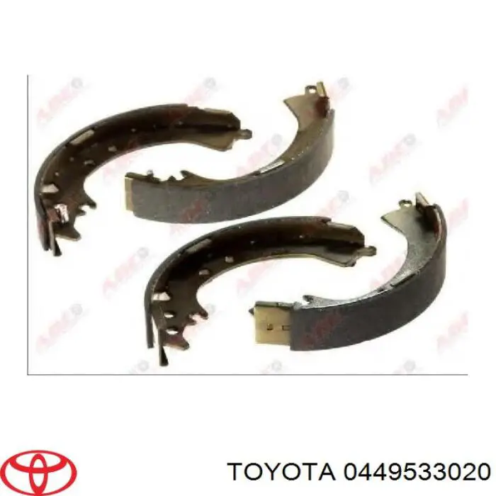 Колодки гальмові задні, барабанні Toyota 0449533020 ціна, від 25.31 USD