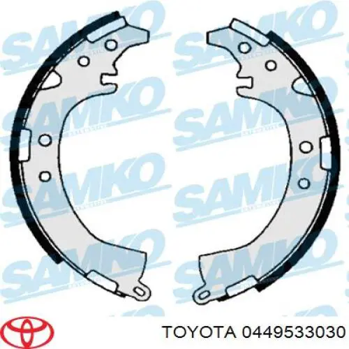 Колодки гальмові задні, барабанні Toyota 0449533030 ціна, від 23.31 USD