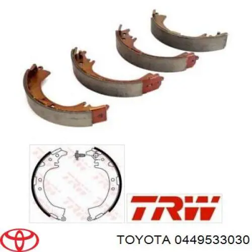 Купити 0449533030 Toyota Колодки гальмові задні, барабанні