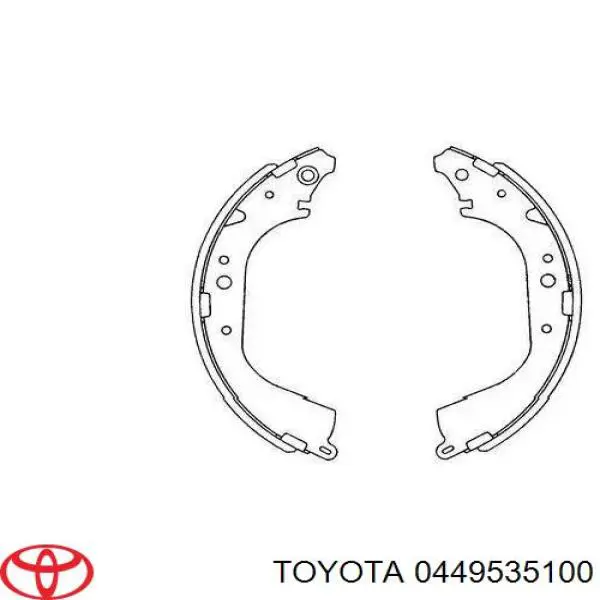 Колодки гальмові задні, барабанні 0449535090 Toyota