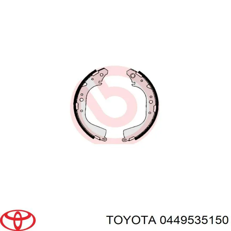 Колодки гальмові задні, барабанні Toyota 0449535150 ціна, від 36.08 USD
