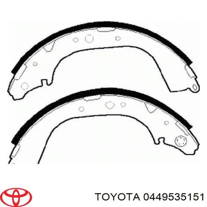 Купити 0449535151 Toyota Колодки гальмові задні, барабанні