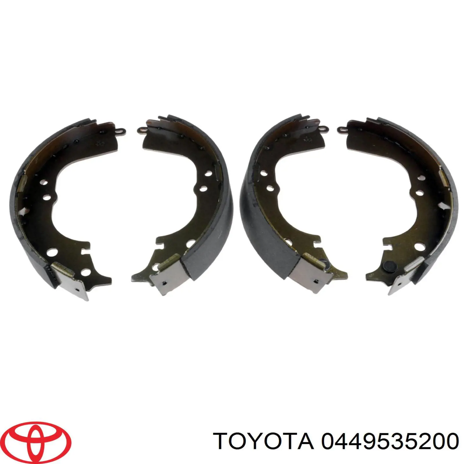 Колодки гальмові задні, барабанні 0449535200 Toyota