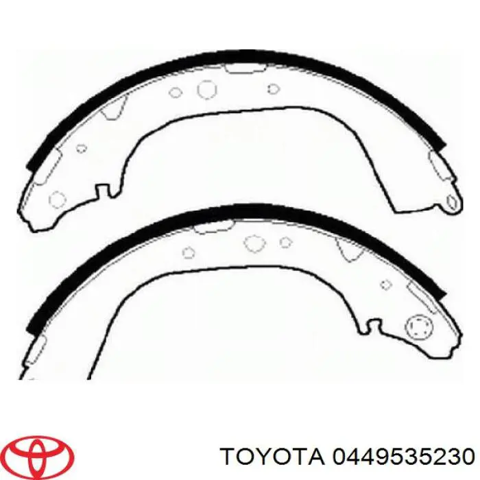 Колодки гальмові задні, барабанні Toyota 0449535230 ціна, від 35.82 USD