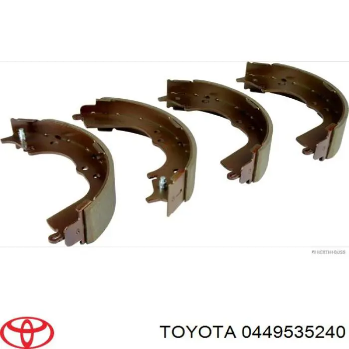 0449535240 Toyota колодки гальмові задні, барабанні