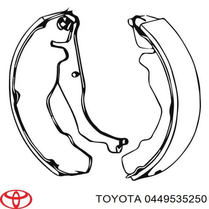 0449535250 Toyota колодки гальмові задні, барабанні