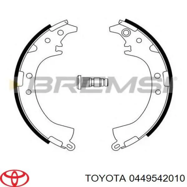 Купити 0449542010 Toyota Колодки гальмові задні, барабанні