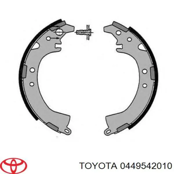 Колодки гальмові задні, барабанні 0449542010 Toyota