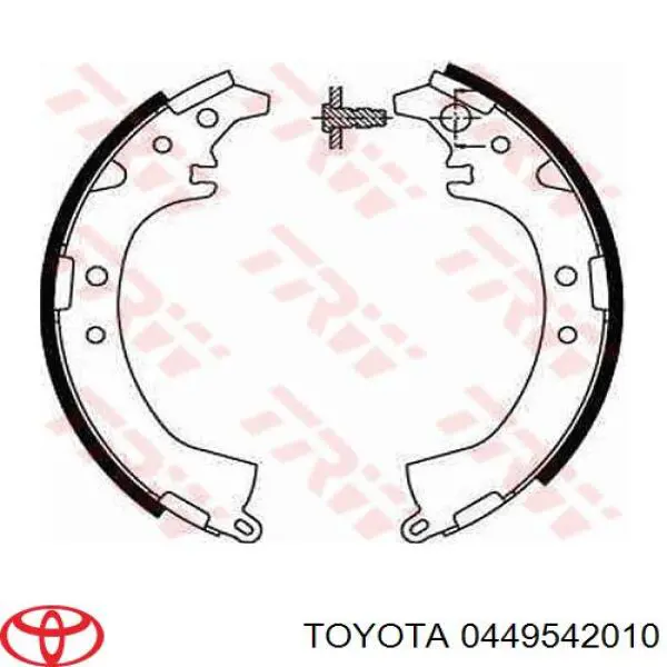 0449542010 Toyota Колодки гальмівні задні, барабанні
