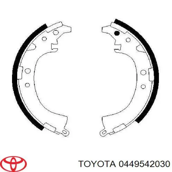 0449542030 Toyota Колодки гальмівні задні, барабанні