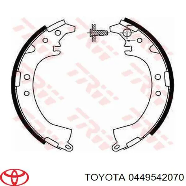 Колодки гальмові задні, барабанні 0449542070 Toyota